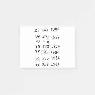 Bibliotek Frimärke Förfaller 1984 Post-it Block