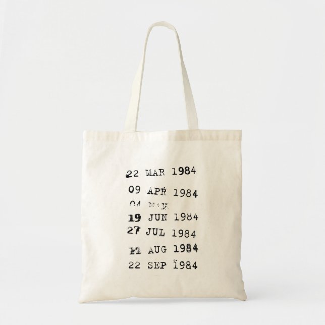 Bibliotek Frimärke Förfaller 1984 Tygkasse (Framsidan)