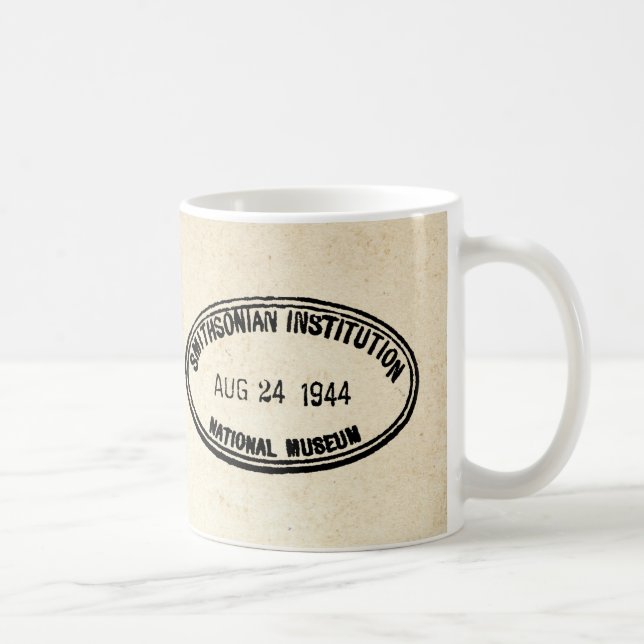 Bibliotek Frimärke Smithsoniska institutionen 1944 Kaffemugg (Höger)