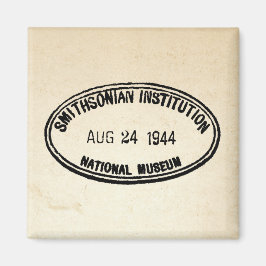 Bibliotek Frimärke Smithsoniska institutionen 1944 Magnet