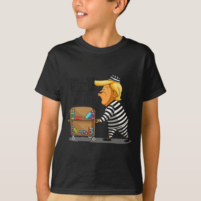 Bibliotek Funny Grått Clic Pit T Shirt (Framsida)