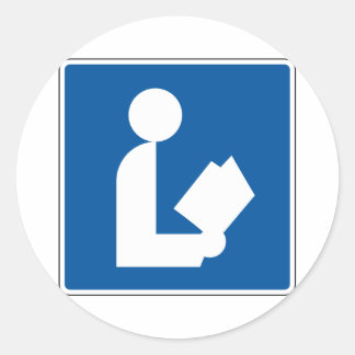 Bibliotek gata runt klistermärke