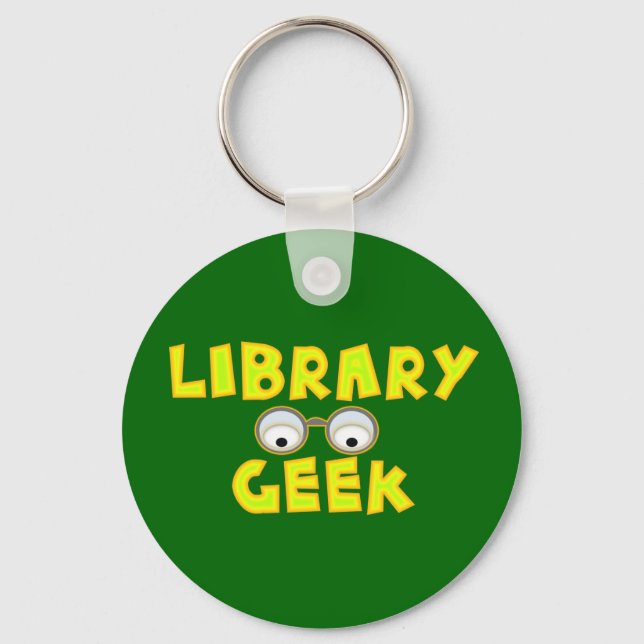 Bibliotek Geek Keychain Nyckelring (Framsida)