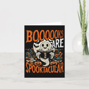 Bibliotek Halloween Shirt Bok Älskare Design Ghost Kort