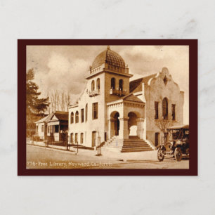Bibliotek, Hayward, California 1911 Vintage Vykort