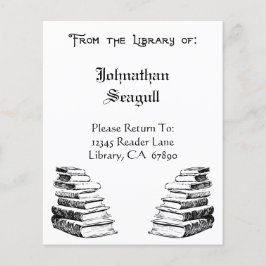 Bibliotek i Anpassningsbarnas bokskyltluckor Flygblad