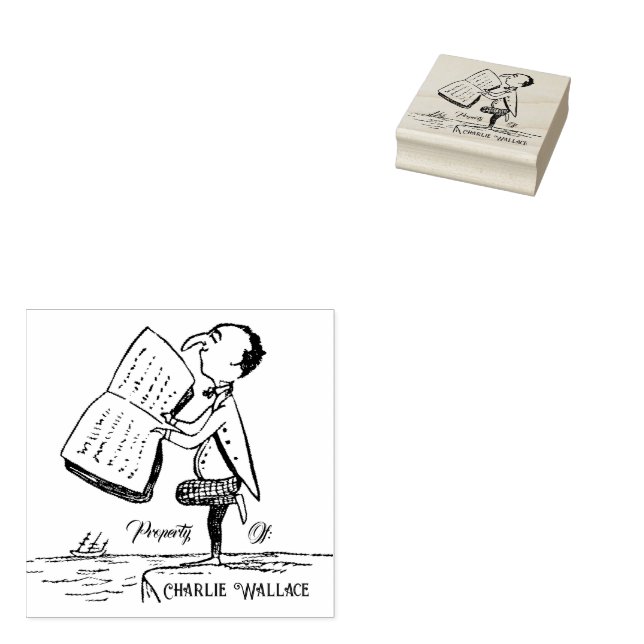 Bibliotek i Bok ägarskap | BLÄCK FRIMÄRKE Stämpel (Stämplad)