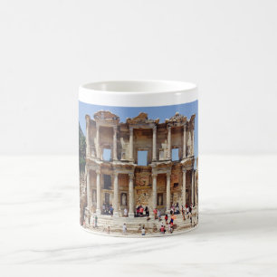 Bibliotek i Celsus Ephesus Turkiet Mugg