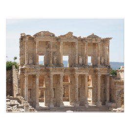 Bibliotek i Celsus i Ephesus, Turkiet Fototryck