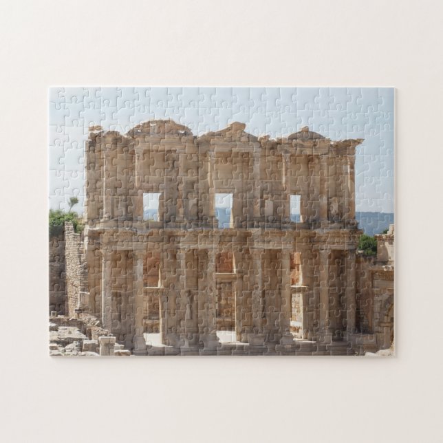 Bibliotek i Celsus i Ephesus, Turkiet Jigszle Puzz Pussel (Horisontell)