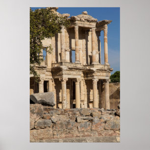 Bibliotek i Ephesus Ruins Poster