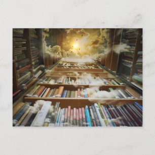 Bibliotek i Himlar Vykort