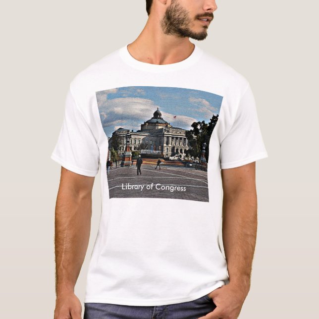 Bibliotek i kongressen i Mosaic Mönster T Shirt (Framsida)