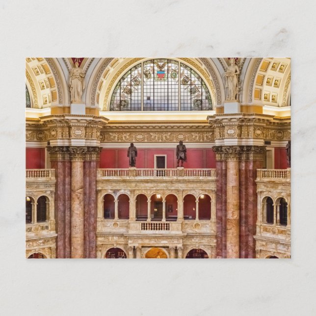 Bibliotek i kongressen vykort (Framsida)