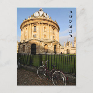 Bibliotek i Oxford, England Vykort