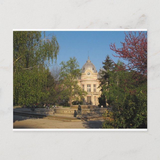 Bibliotek i Ruse, Bulgarien Vykort (Framsida)