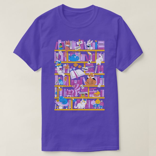 Bibliotek i Wonderland T Shirt (Design framsida)