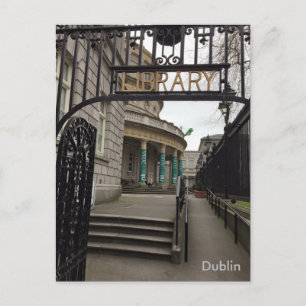 Bibliotek, Irland, Dublin, Irland Vykort