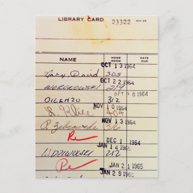 Bibliotek-kort 23322 vykort (Framsida)