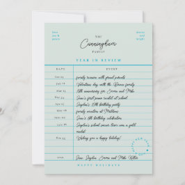 Bibliotek-kort år i granskningsformat med vanligt julkort