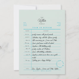 Bibliotek-kort år i granskningsformat med vanligt julkort