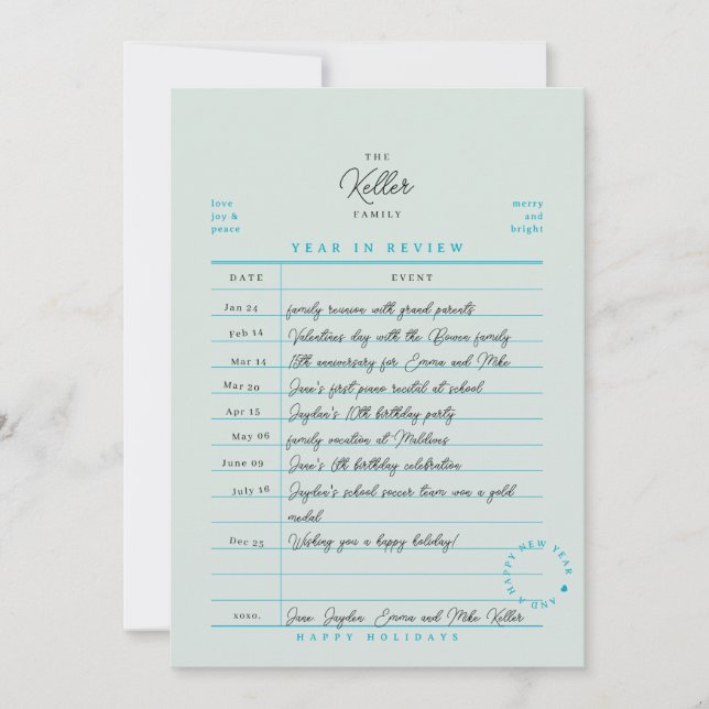 Bibliotek-kort år i granskningsformat med vanligt  julkort (Framsida)