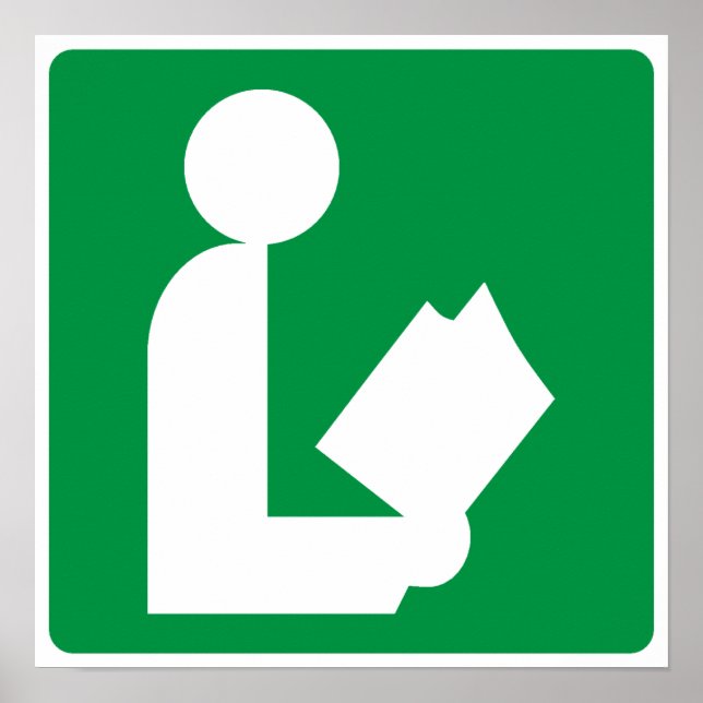 Bibliotek motorvägsskylt poster (Framsidan)