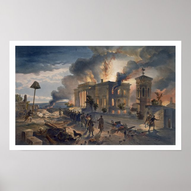 Bibliotek och Vindens tempel, tallrik från Poster (Framsidan)