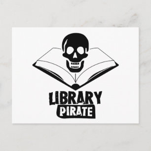 Bibliotek Pirat Vykort