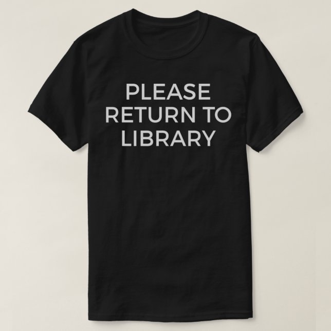 Bibliotek Retur Bibliotek Bok Älskare T Shirt (Design framsida)