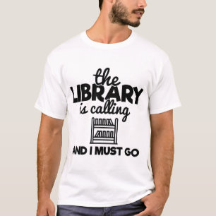 Bibliotek ringer och jag måste gå och läsa bokords t shirt