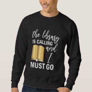 Bibliotek ringer och jag måste gå till Reading Lång Ärmad Tröja