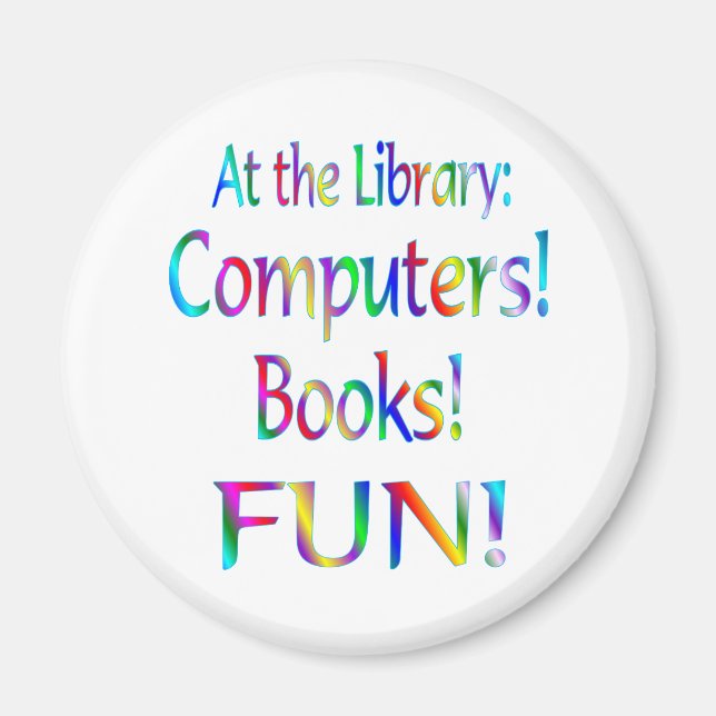 Bibliotek Roligt Magnet (Framsidan)