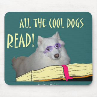 Bibliotek - Samoyed - kalla hundar läste läs-och Musmatta