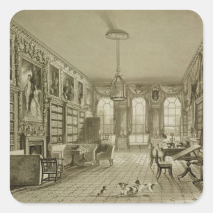 Bibliotek som vardagsrum, Cassiobury parkerar, Fyrkantigt Klistermärke