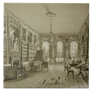 Bibliotek som vardagsrum, Cassiobury parkerar, Kakelplatta