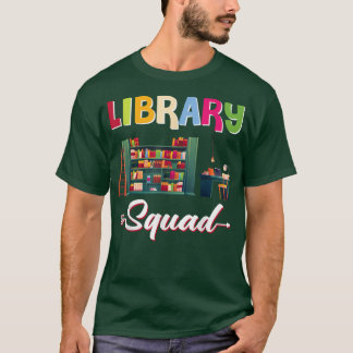 Bibliotek Squad Bookworm Reading Bok Älskare Libra T Shirt