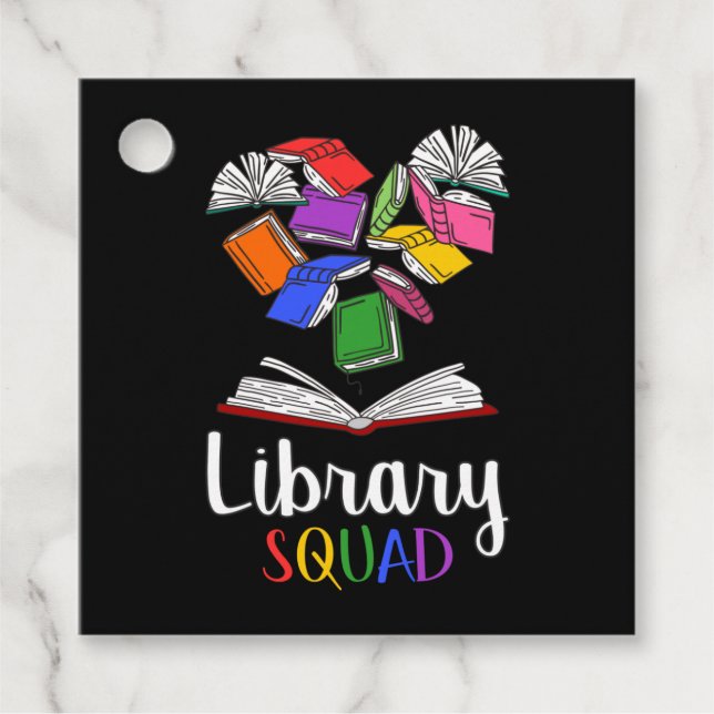 Bibliotek Squad I Gåvor Etiketter (Framsida)