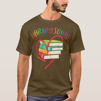Bibliotek Squad Librarian Bookworm Bok Älskare T Shirt