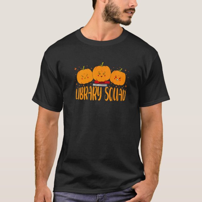 Bibliotek Squad Librarian Bookworm Bok Groovy 1 T Shirt (Framsida)