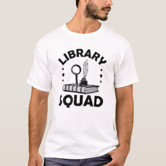Bibliotek Squad Reading Librarians Coworking Appre T Shirt