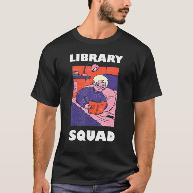 Bibliotek Squad T Shirt (Framsida)