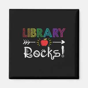 Bibliotek Sten Lärare Student Roligt Back to schoo Magnet