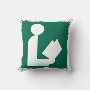 Bibliotek-symbol, vägskylt kudde