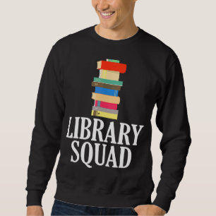 Bibliotek-torget för biblioteksbesättning som läse lång ärmad tröja