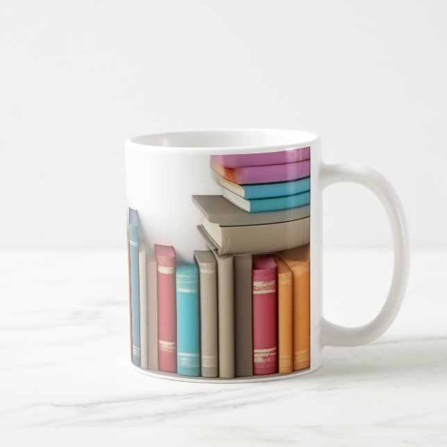 "Bibliotek Treasures: A Haven for Bok Älskare Kaffemugg (Höger)