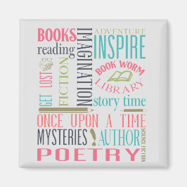 Bibliotek Tunnelbanan Art Magnet