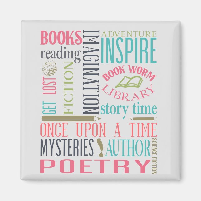 Bibliotek Tunnelbanan Art Magnet (Framsidan)