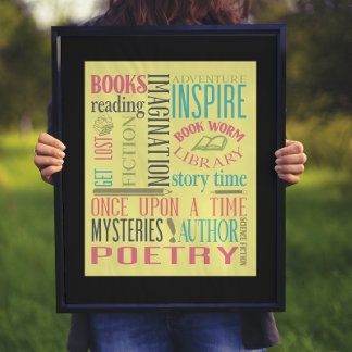 Bibliotek Tunnelbanan Art Poster
