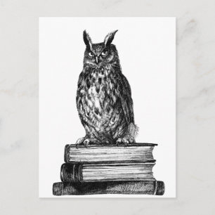 Bibliotek Uggla Vykort